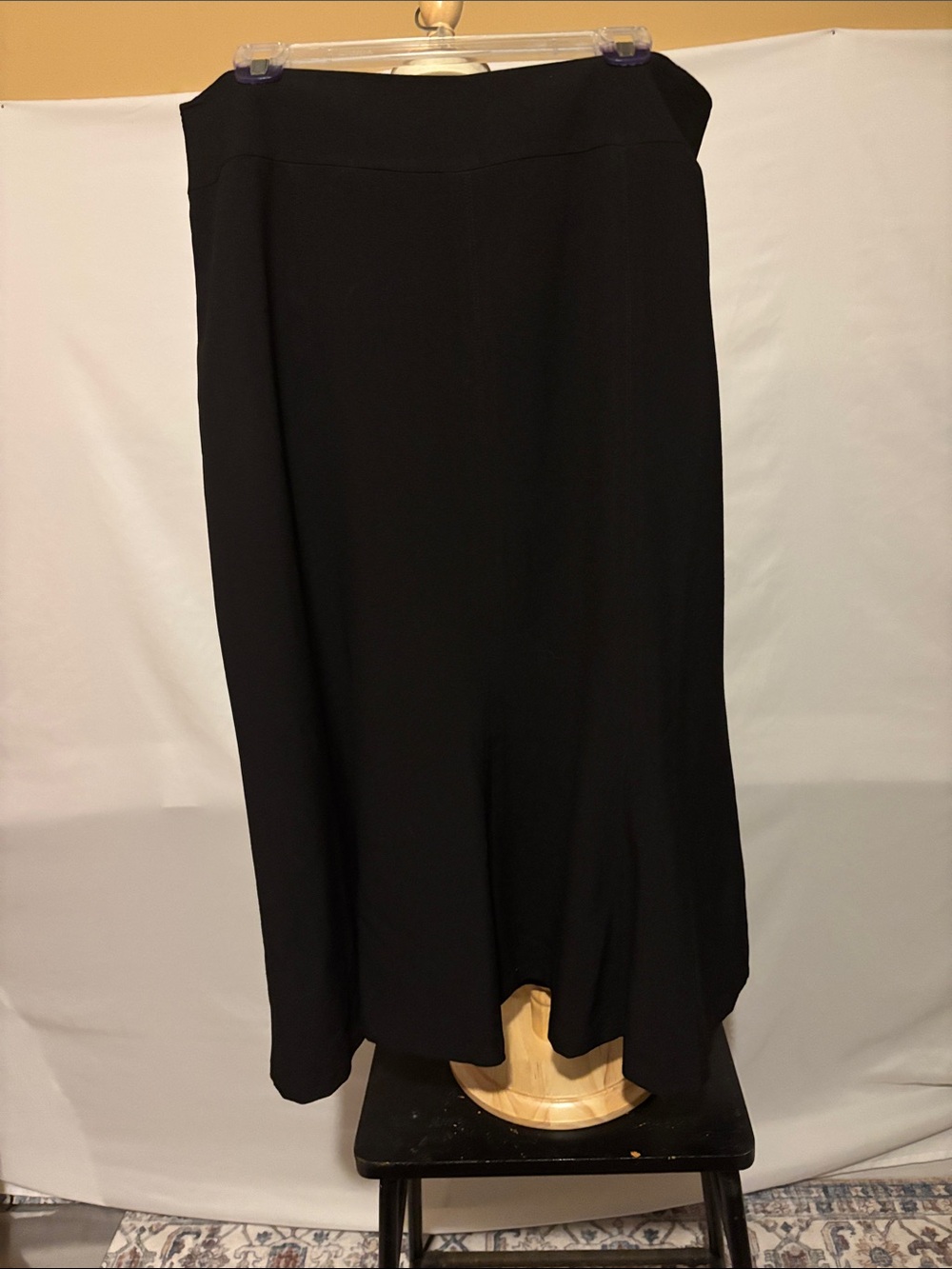 Investments Black Maxi Skirt with Flowing Hem